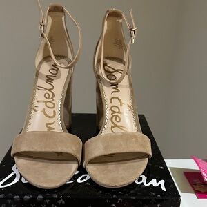 Sam Edelman Beige Heeled Sandals - size 10.5